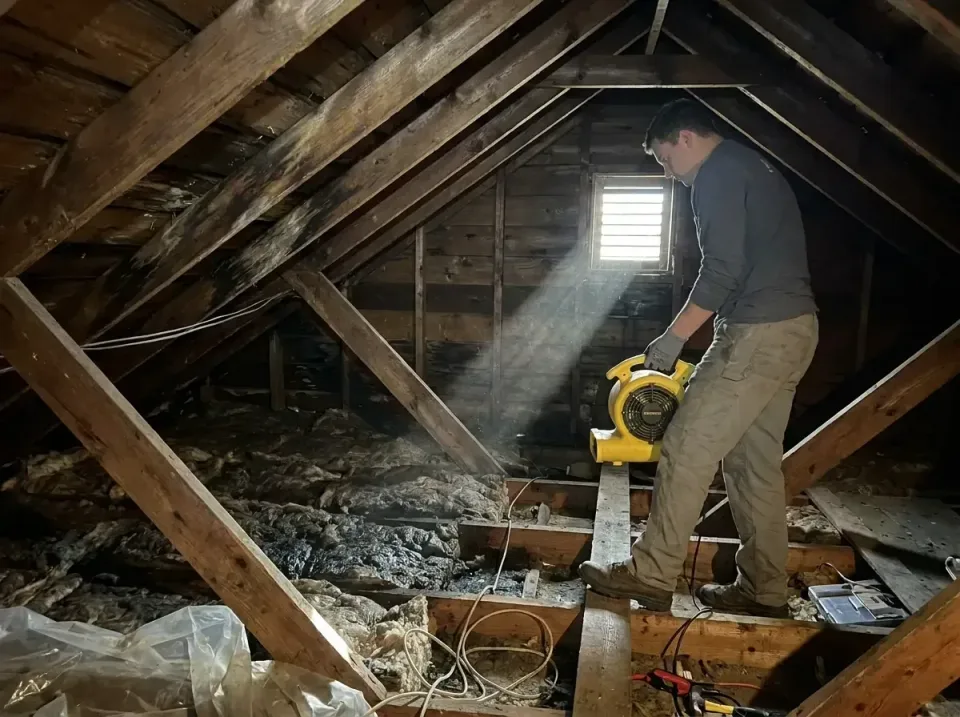 attic-water-damage-drying-proc-007 — frequently asked questions, Emergency Water Extraction & 24/7 Flood Response in Red Oak…